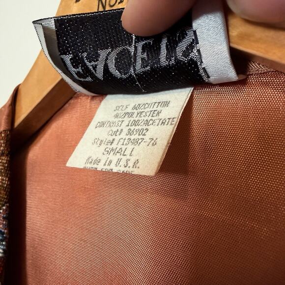 Vintage Facets Christmas Animals Vest Tapestry Santa, Bear, Puppy, Kitten Size S - Picture 6 of 14